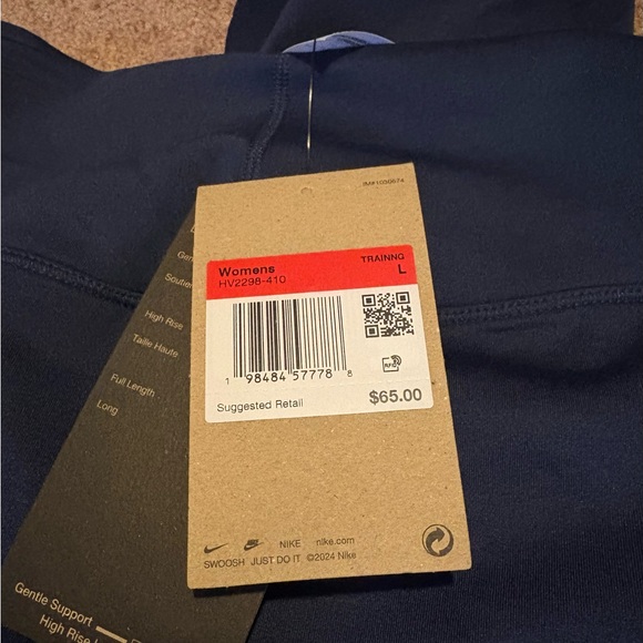 Nike Therma Fit HW leggings full length large NWT - Picture 4 of 4